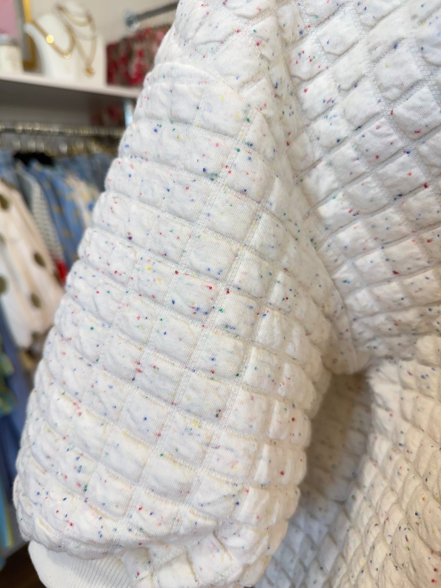 Umgee- Confetti Quilted Pullover