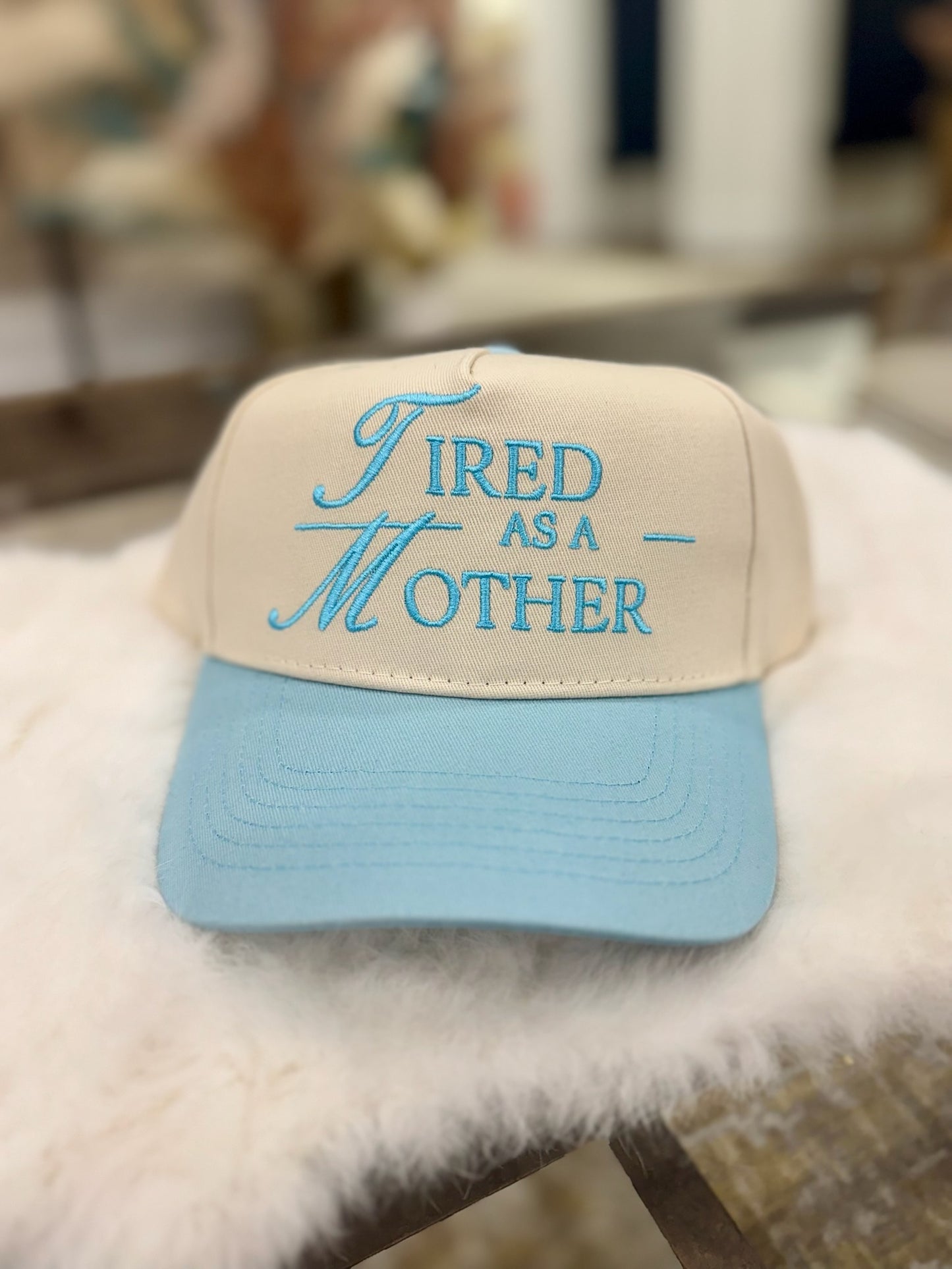 Tired As A Mother Hat - Blue