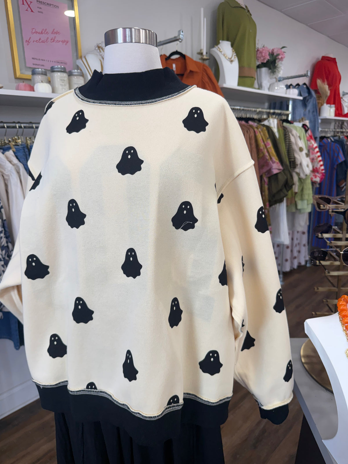 PL- Boo Reversible Mockneck