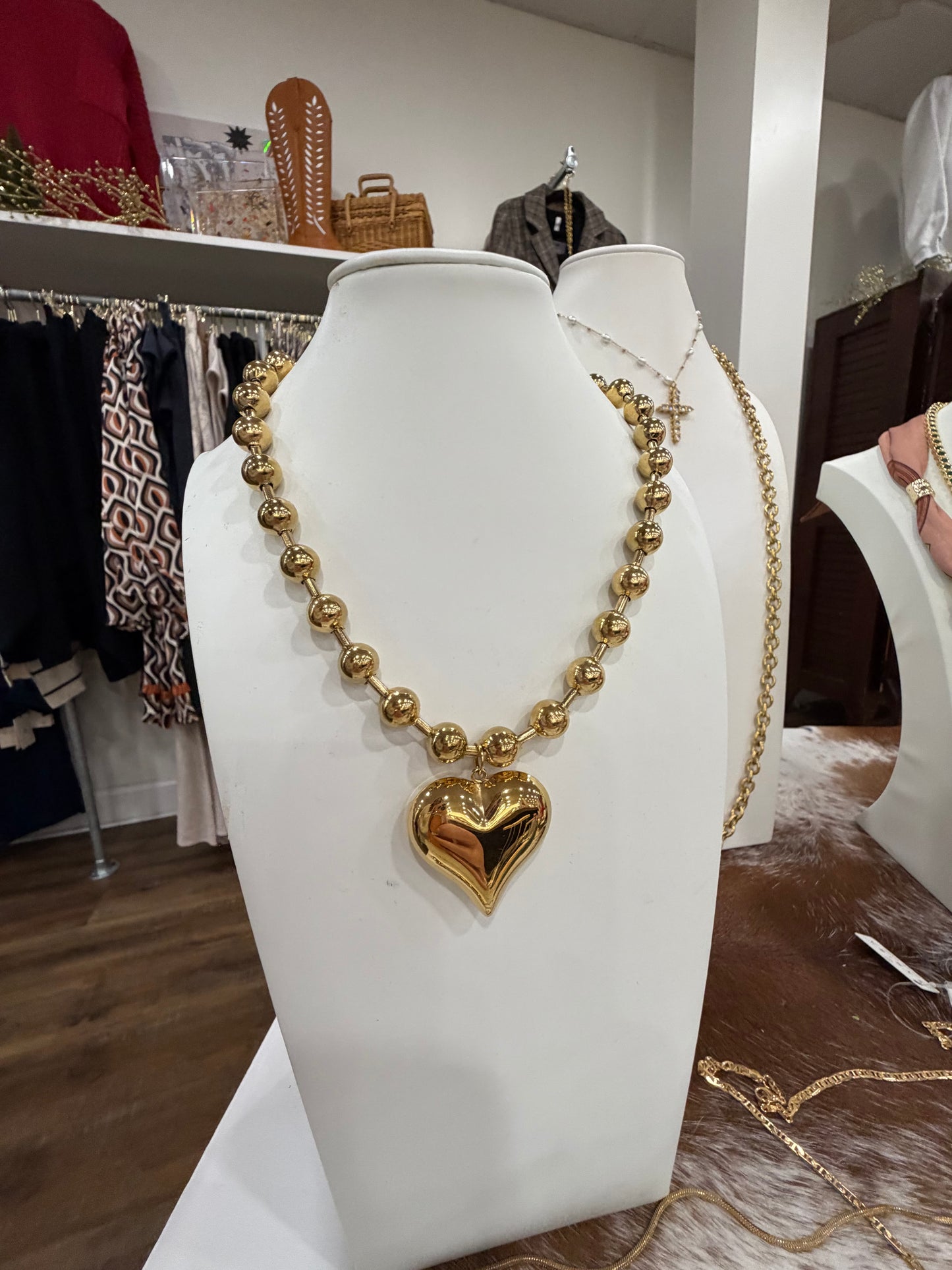 Gold Bubble Heart
