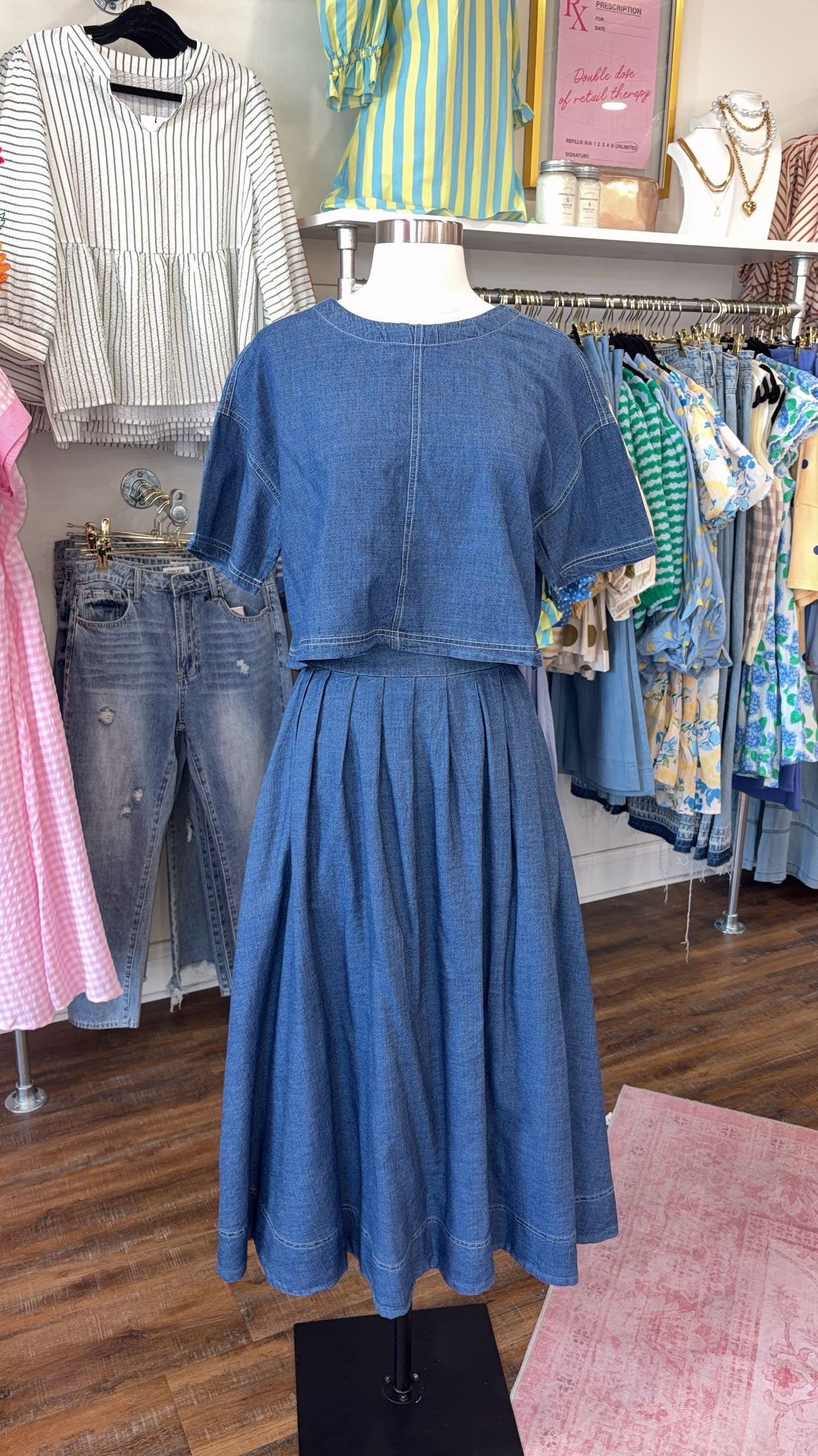 BP- Denim Skirt Set
