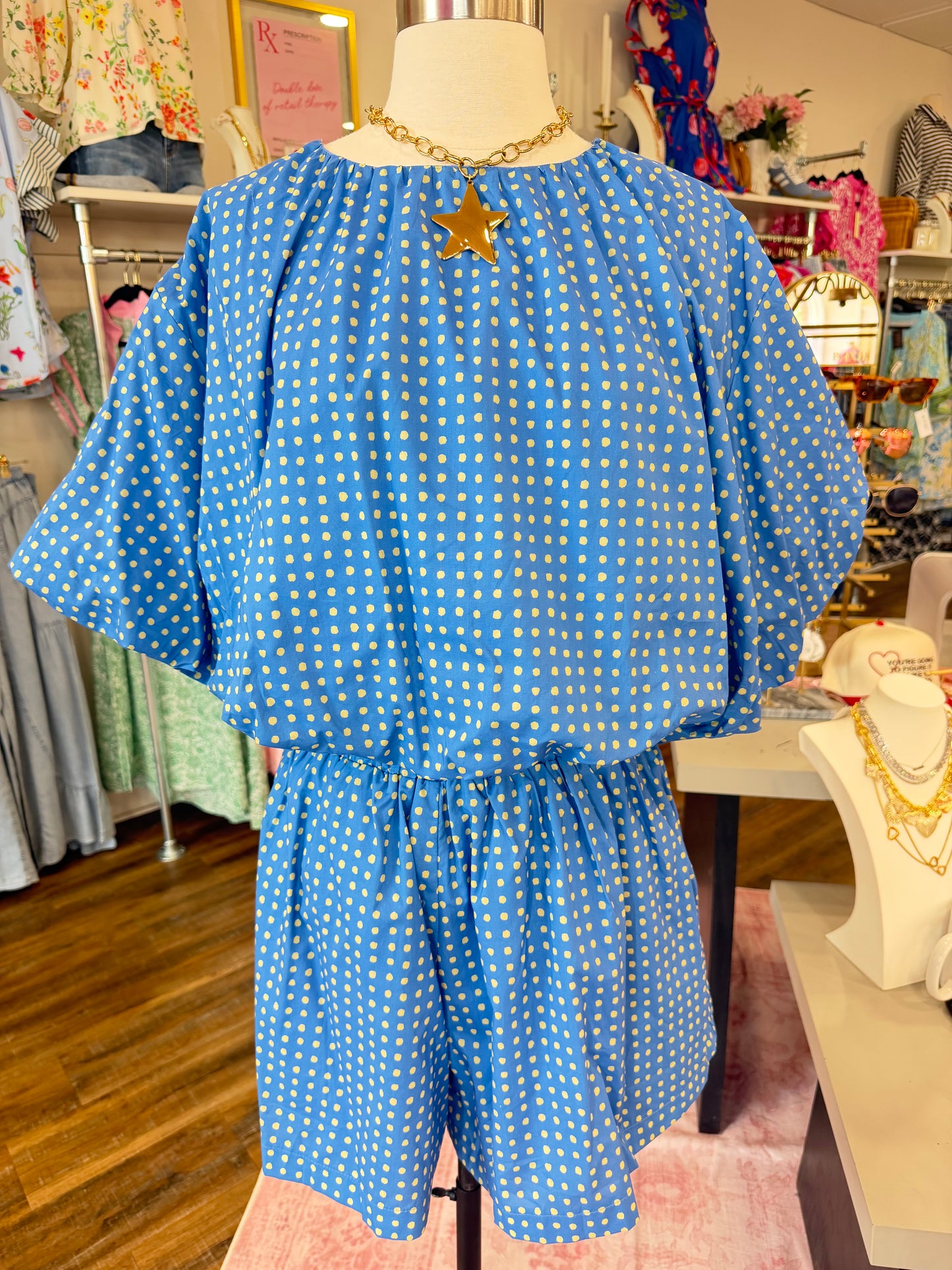 Glam- Blue Bubble Dot Set