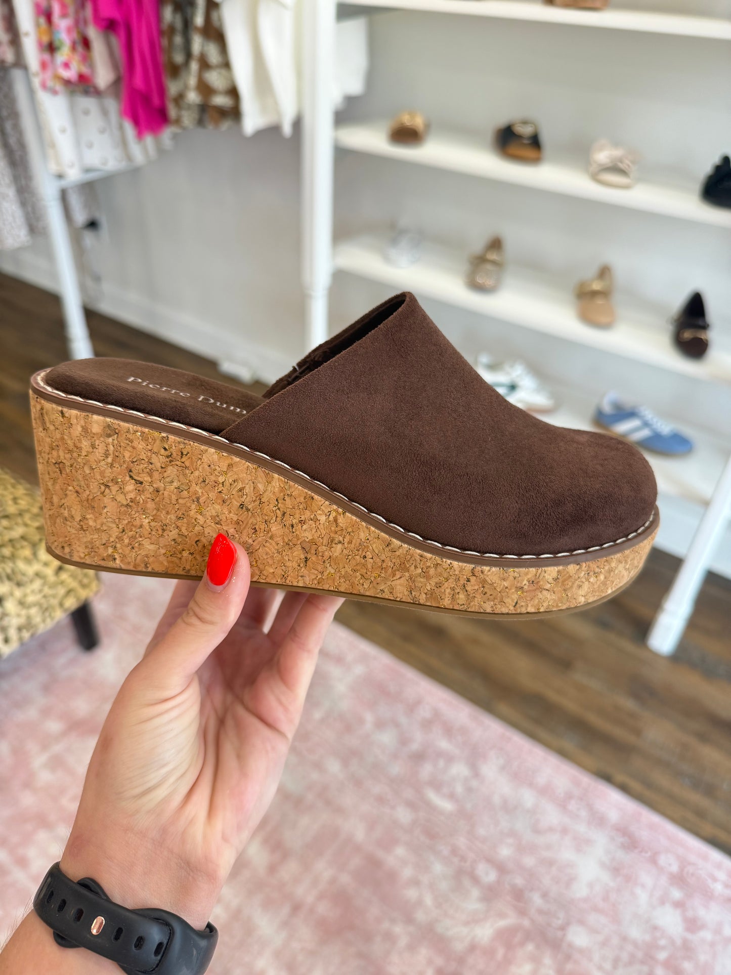 PD- Brown Suede Wedge