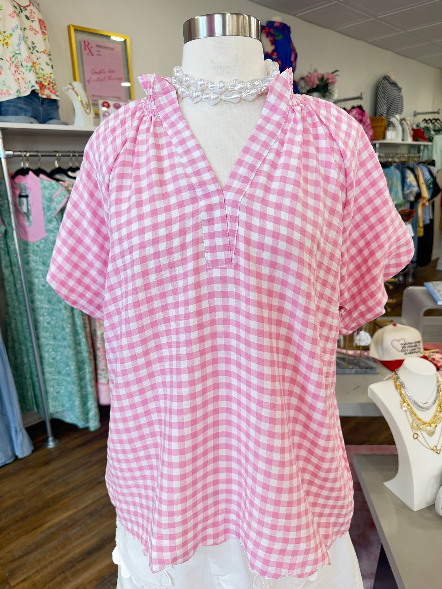 Umgee- Peony Bubble Sleeve Top