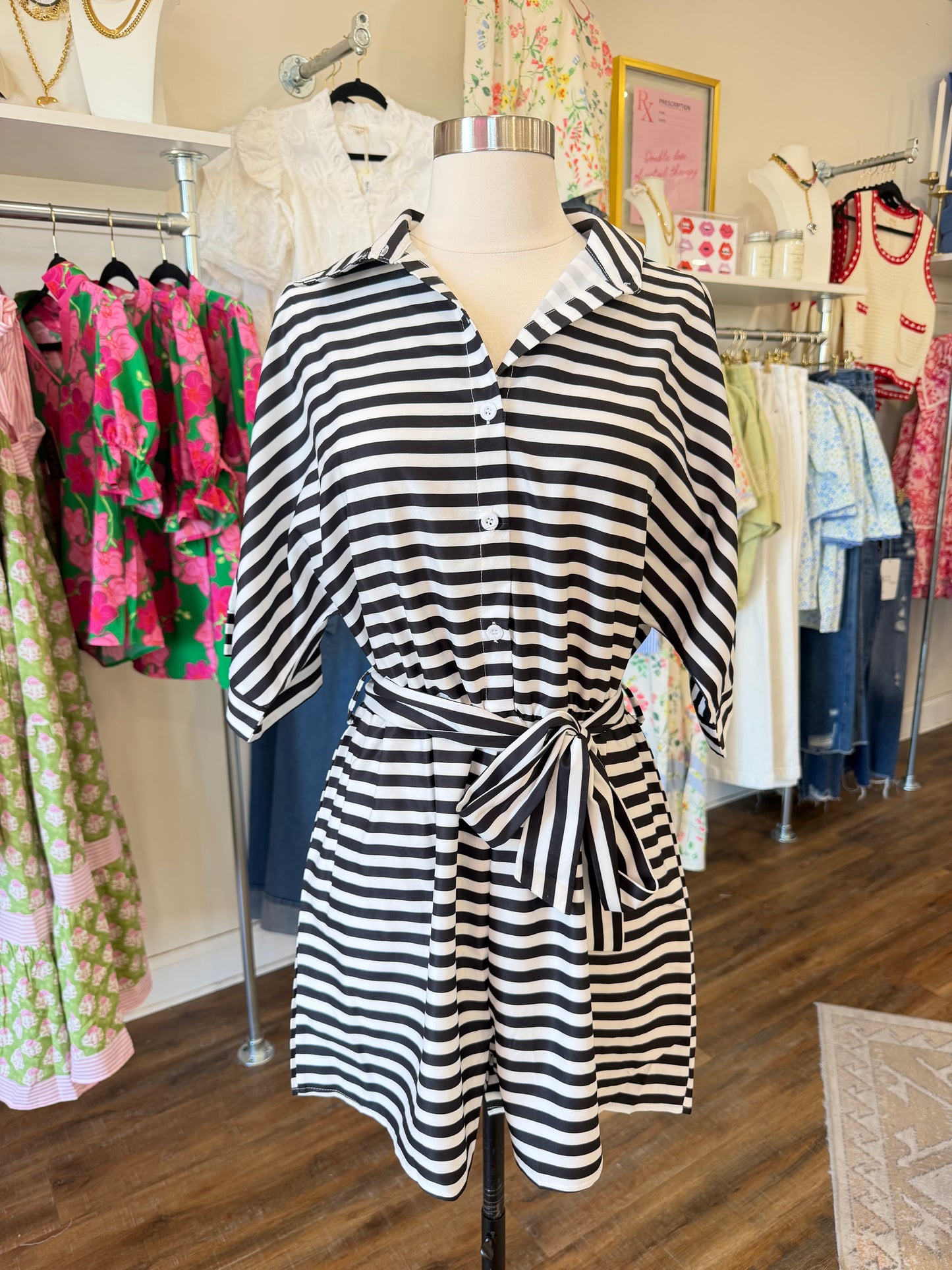 Wholesaler Striped B&W JumpSuit