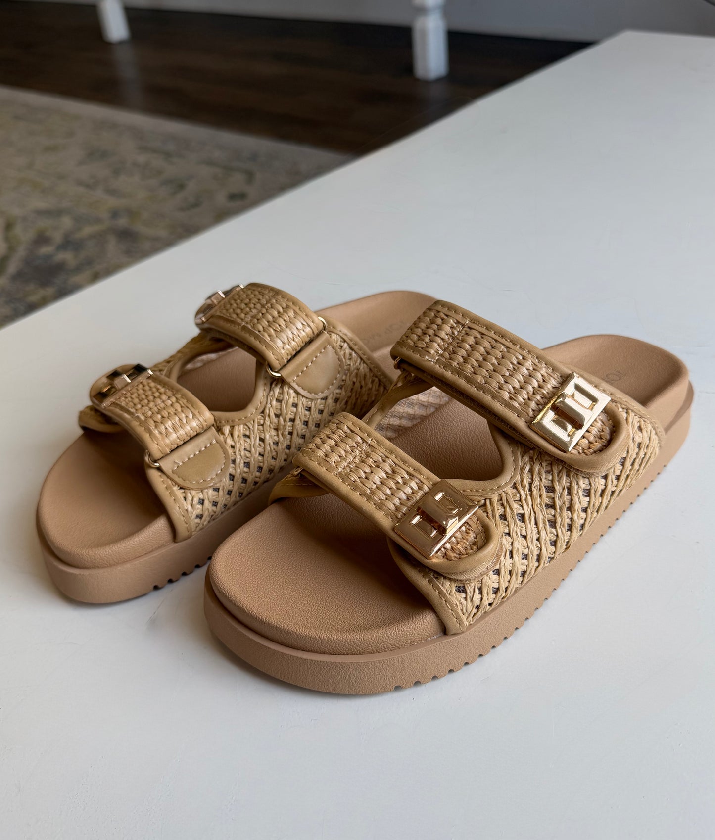 Rattan Buckle Sandal
