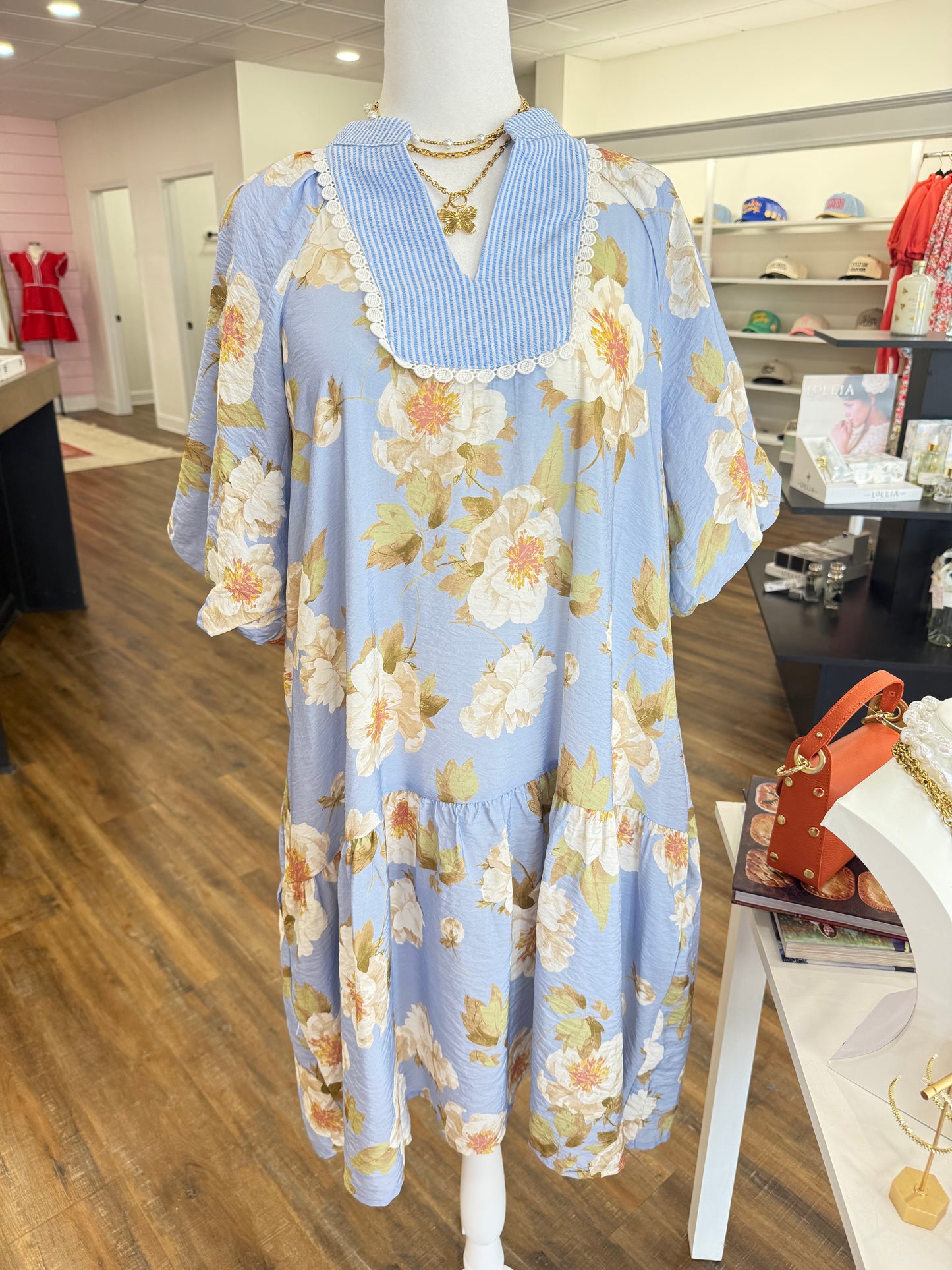 Oddi- Periwinkle Multi Floral Dress