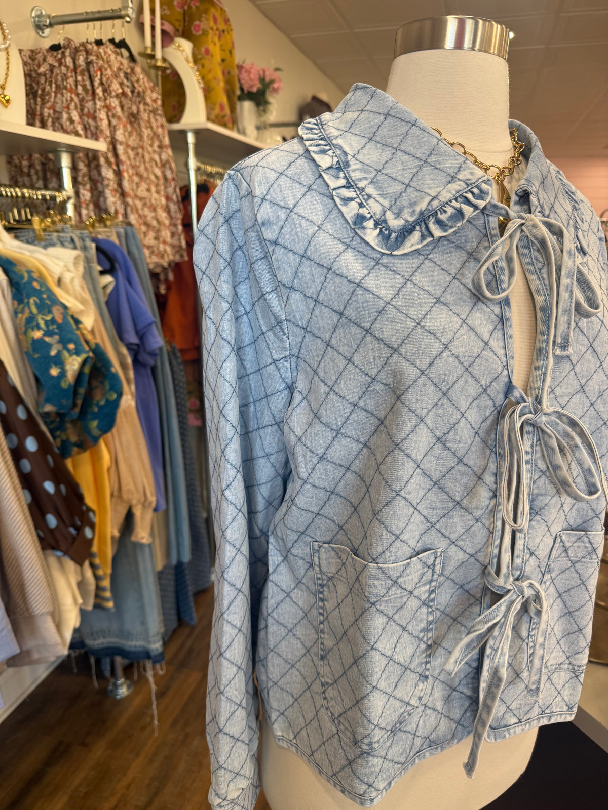D&R- Denim Quilted Jacket