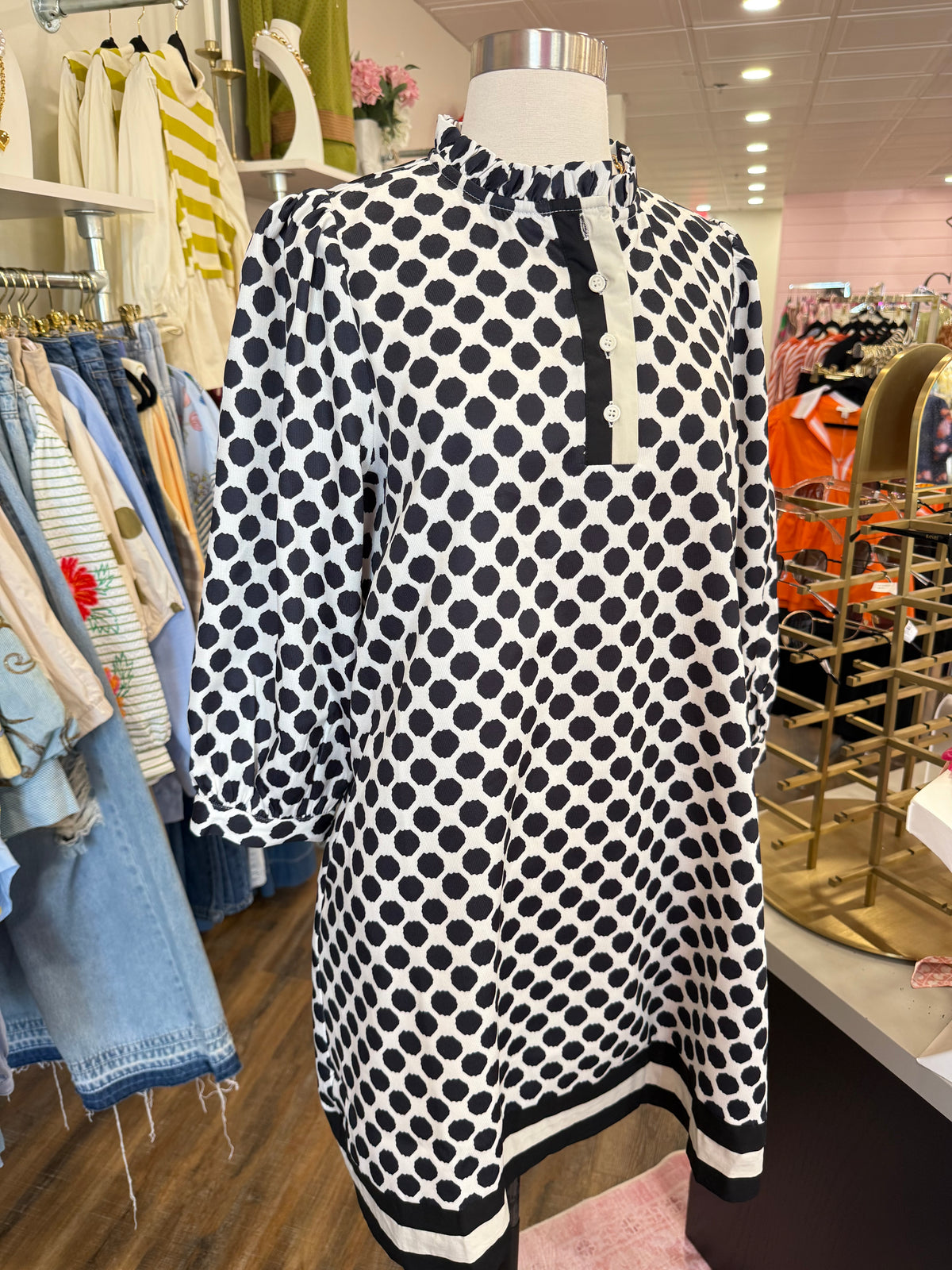 Oddi- Polka Dot Combo Dress
