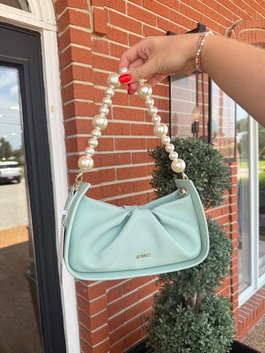 J&C- Mint Pearl Shoulder Bag