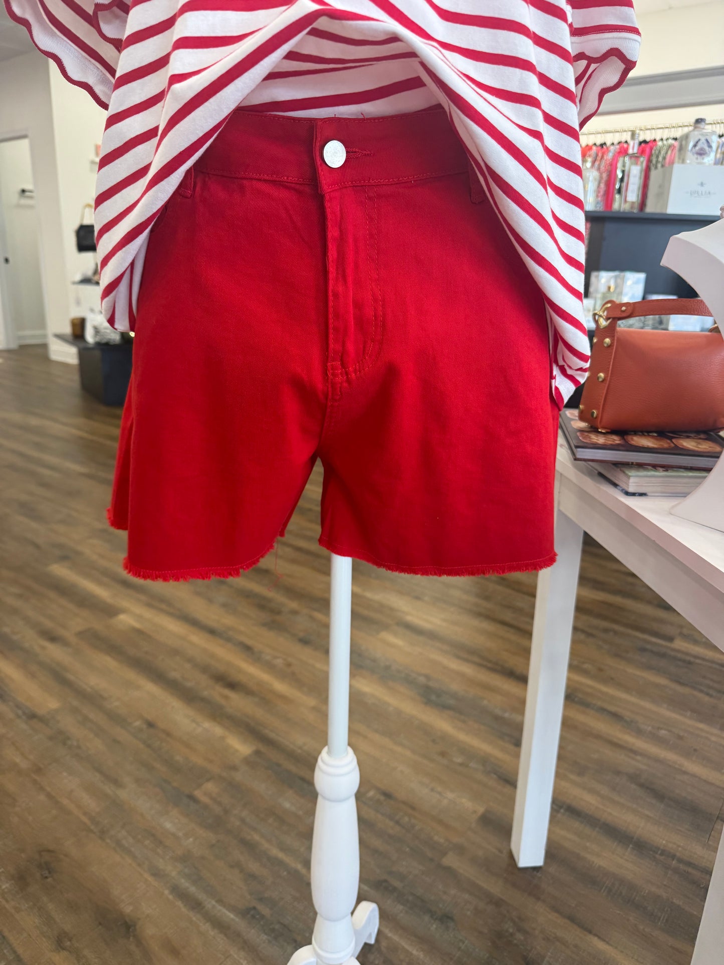 Haptics- Plus Red Shorts