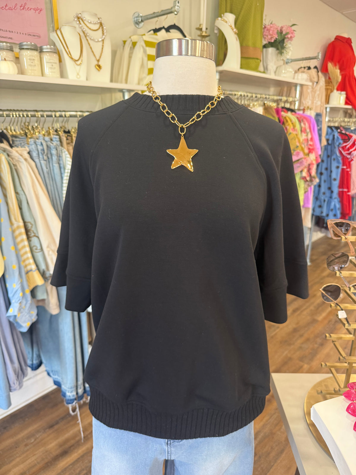 RM- Black Scuba Top