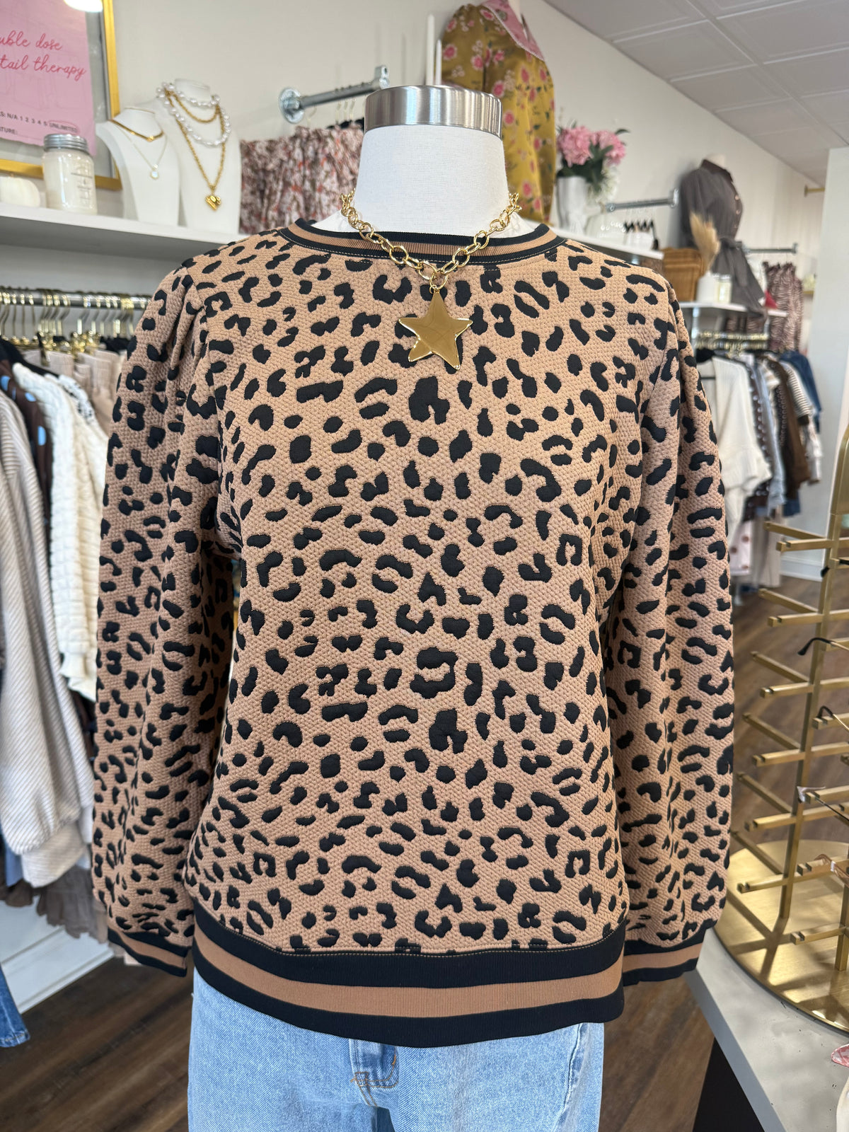Jodifl- Mocha Leopard Top