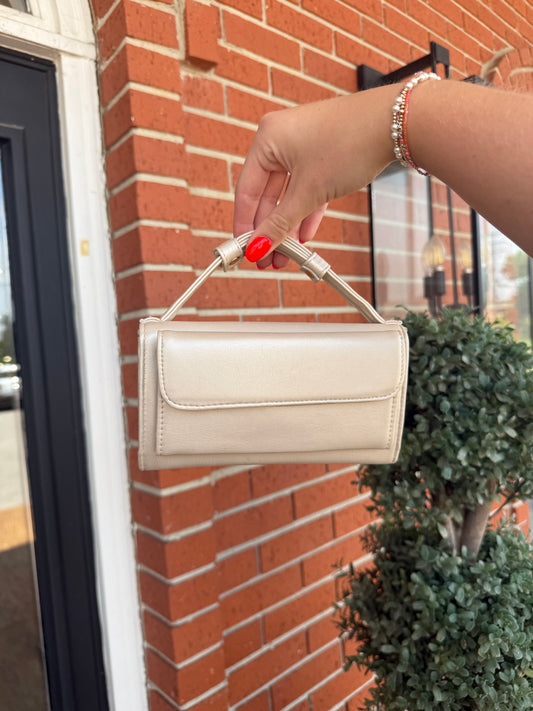 J&C- Champagne Rectangular Crossbody