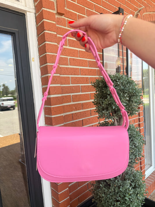 J&C- Bubblegum Chain Link Bag