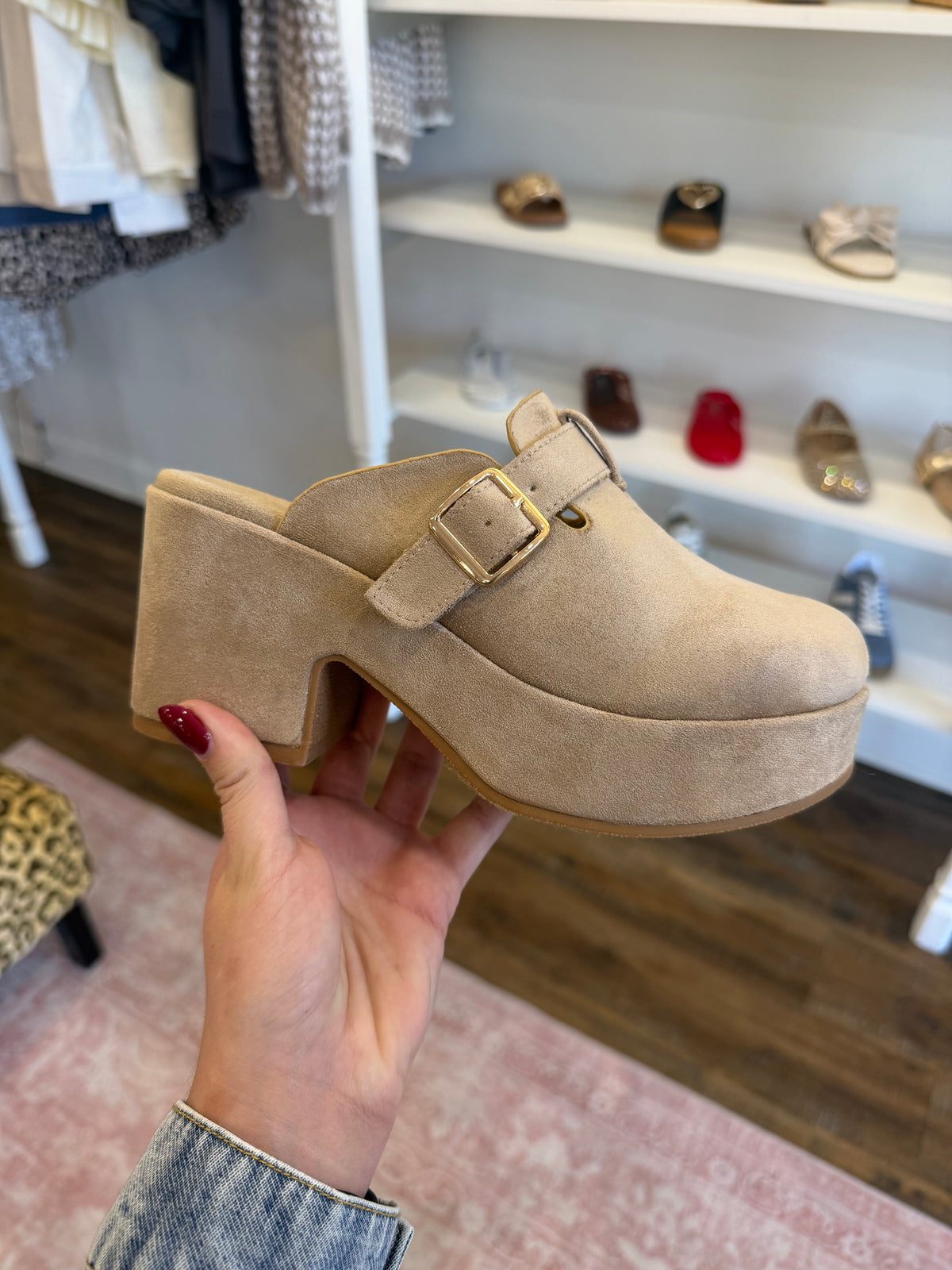 PD- Sand Suede Wedges