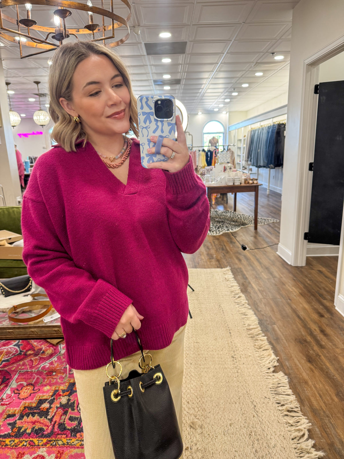 Marle Raspberry Coloured Sweater Raspberry Rue Sweater – The Lenox Gypsy