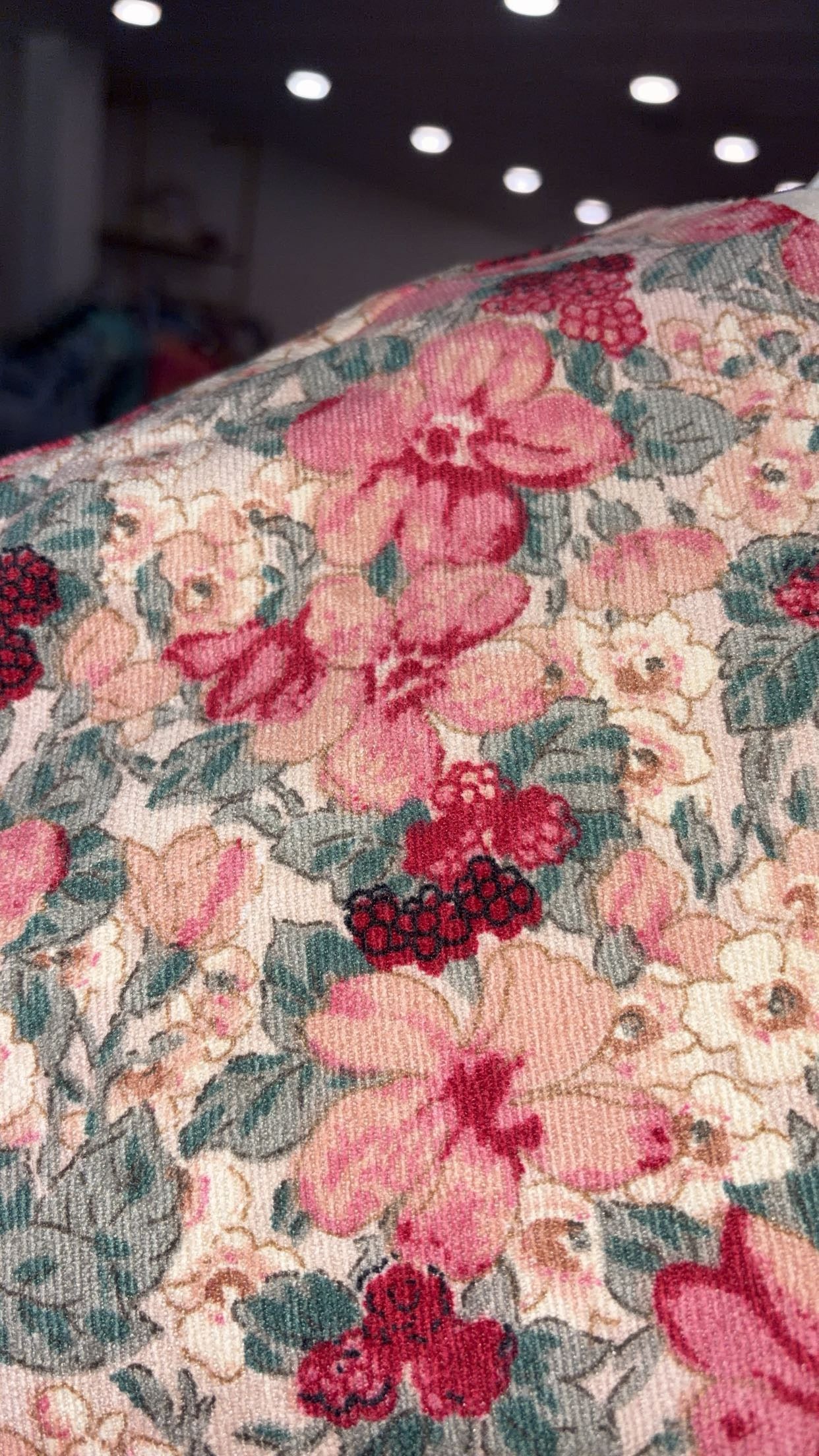 BiBi- Plus Corduroy Floral Top