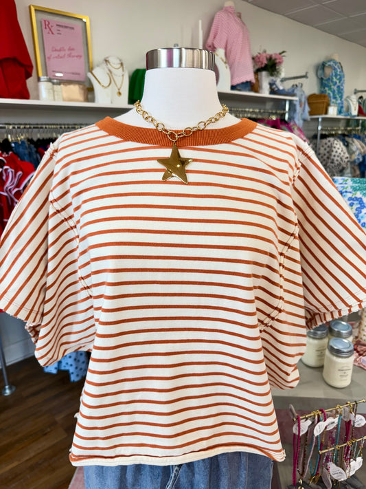 PL- Rust Stripe Tee