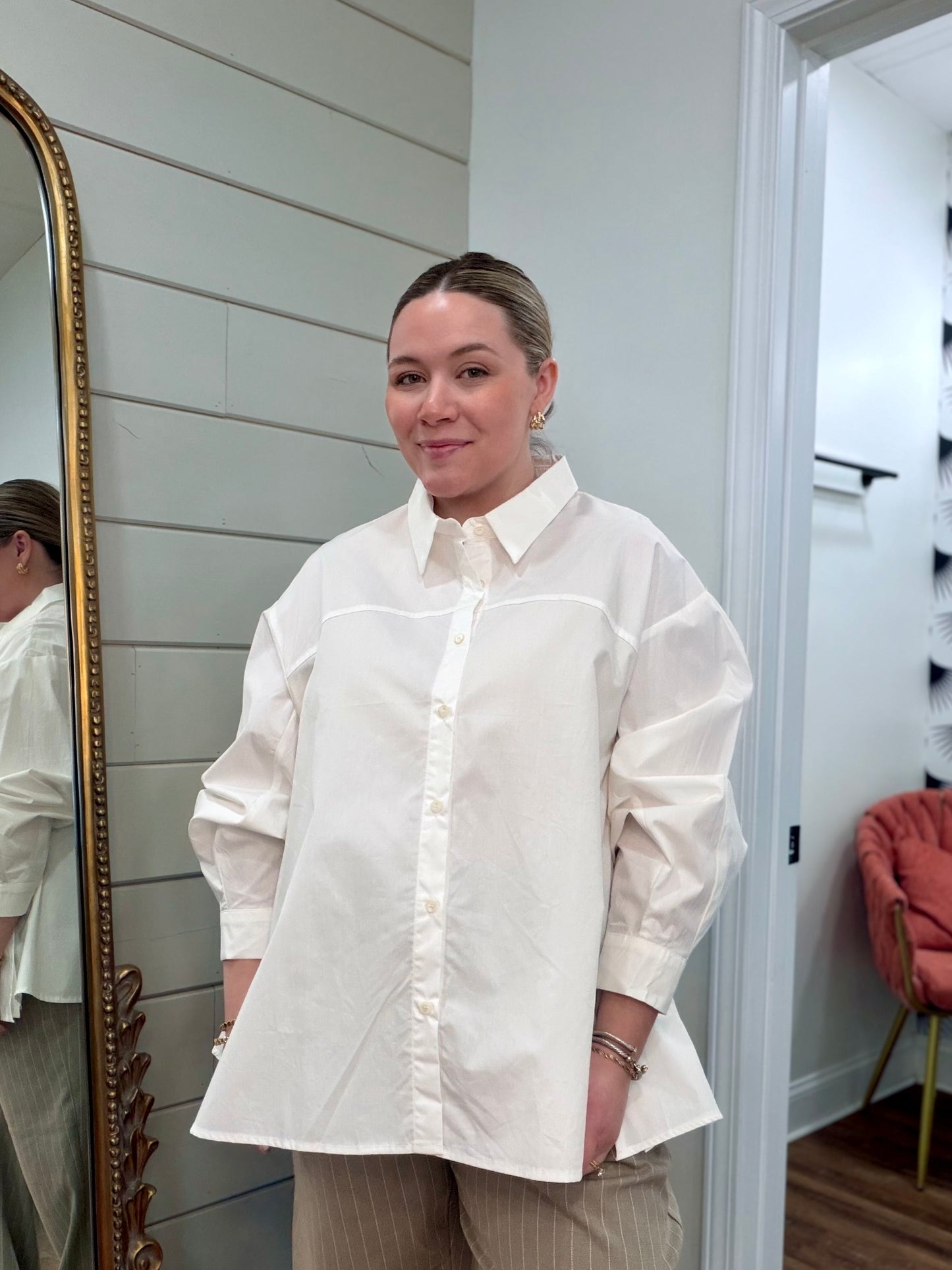 White Oxford Blouse