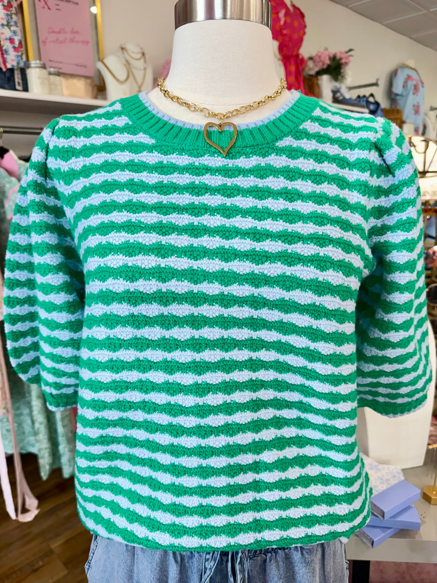 MS- Blue Green Sweater