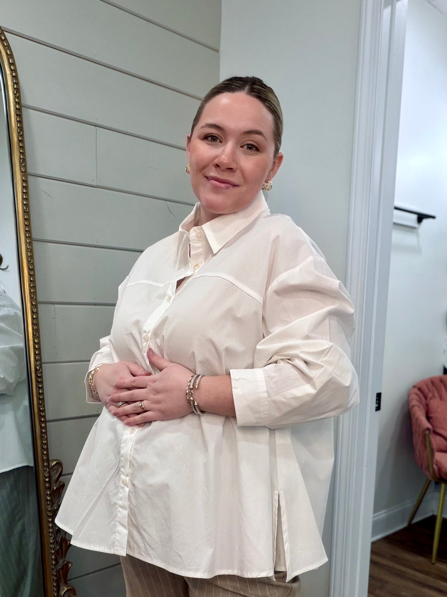 White Oxford Blouse