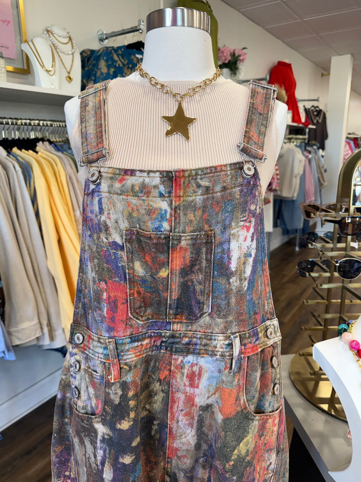 D&D- Multicolor Barrel Overalls