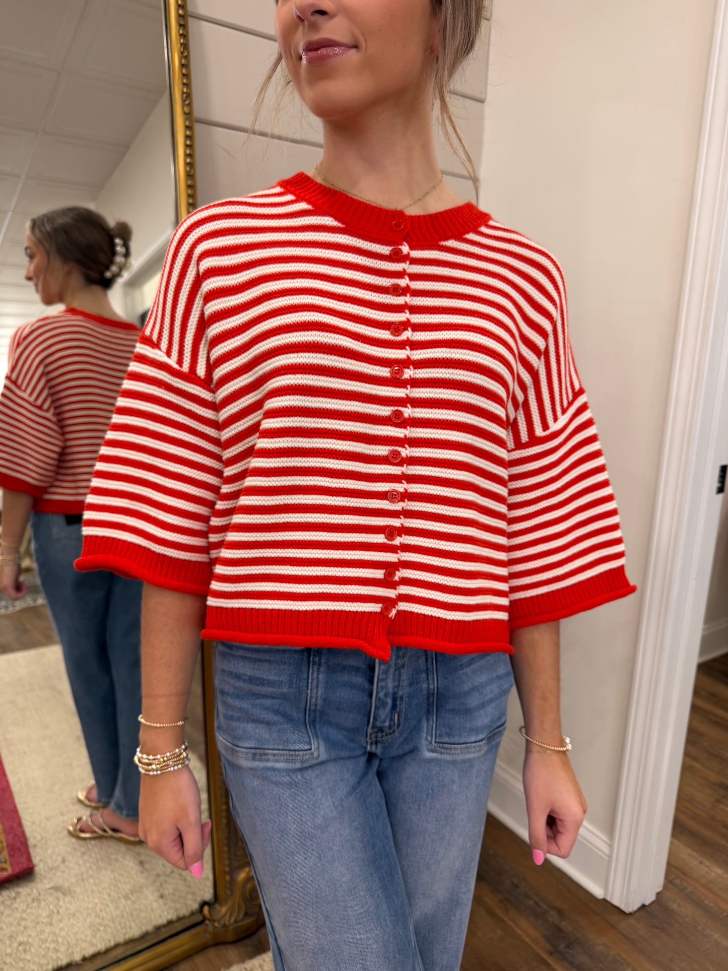 Red Striped Sweater