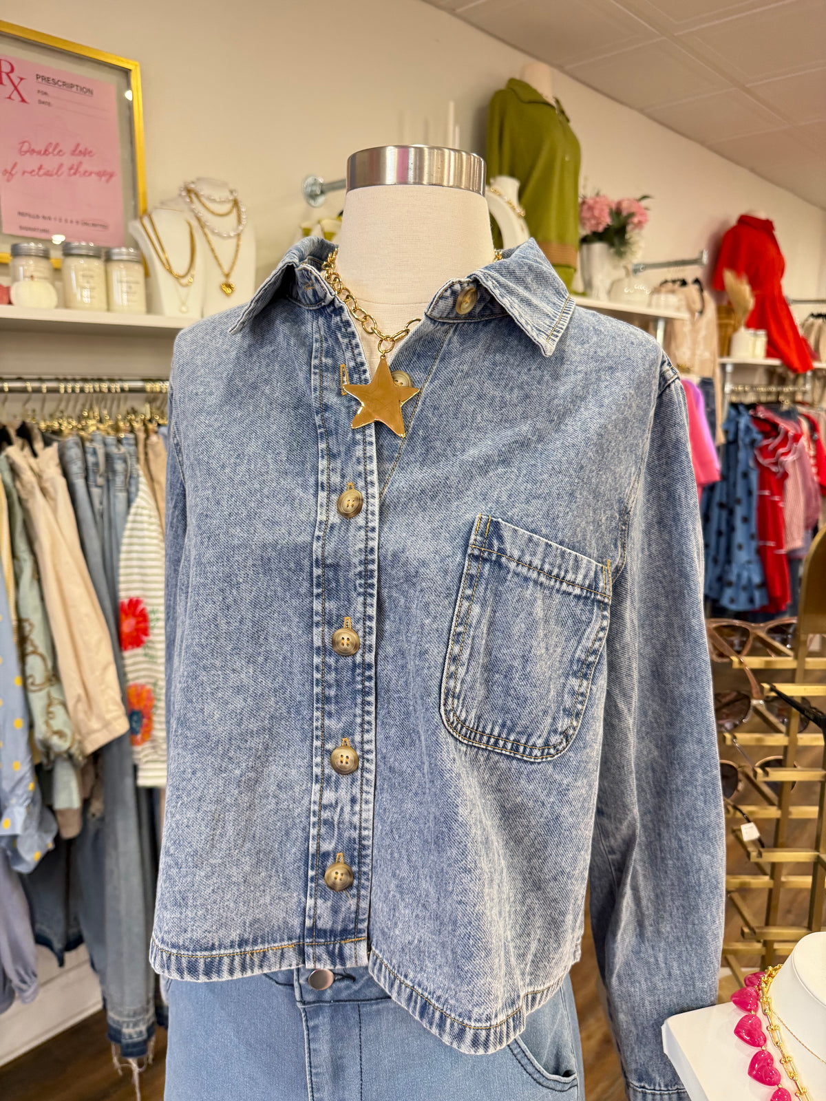 BP- Boxy Denim Shirt