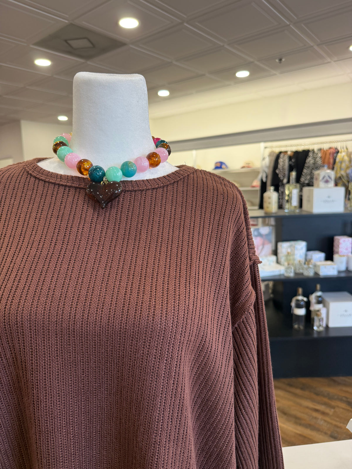 S+S- Plus Brown Knit Top