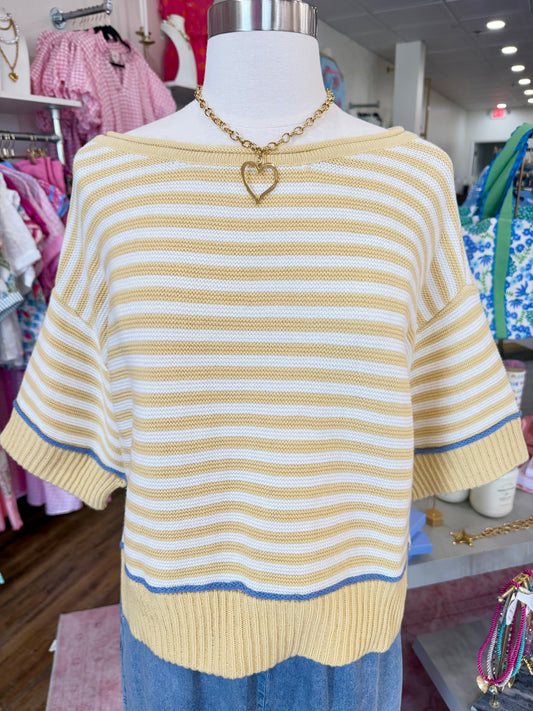 BP- Butter Yellow Short Sleeve Top
