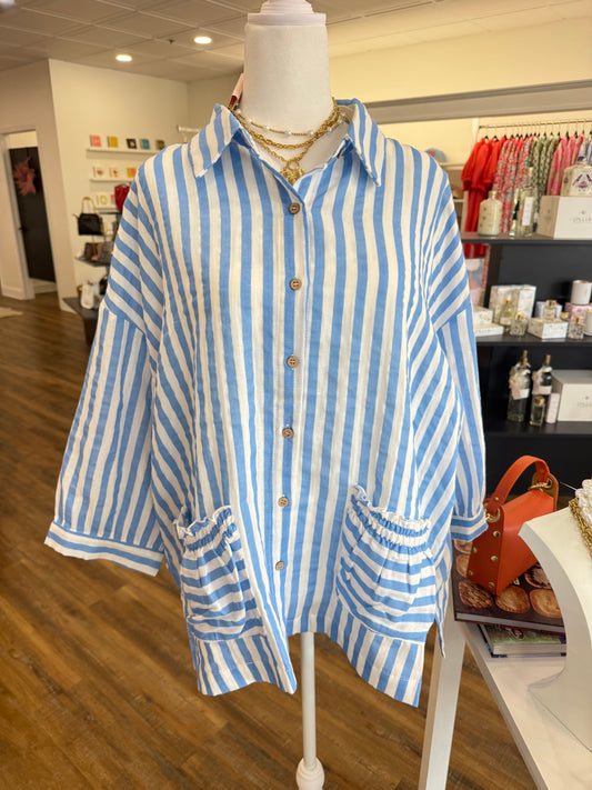 Oddi- Sky Blue Button Down