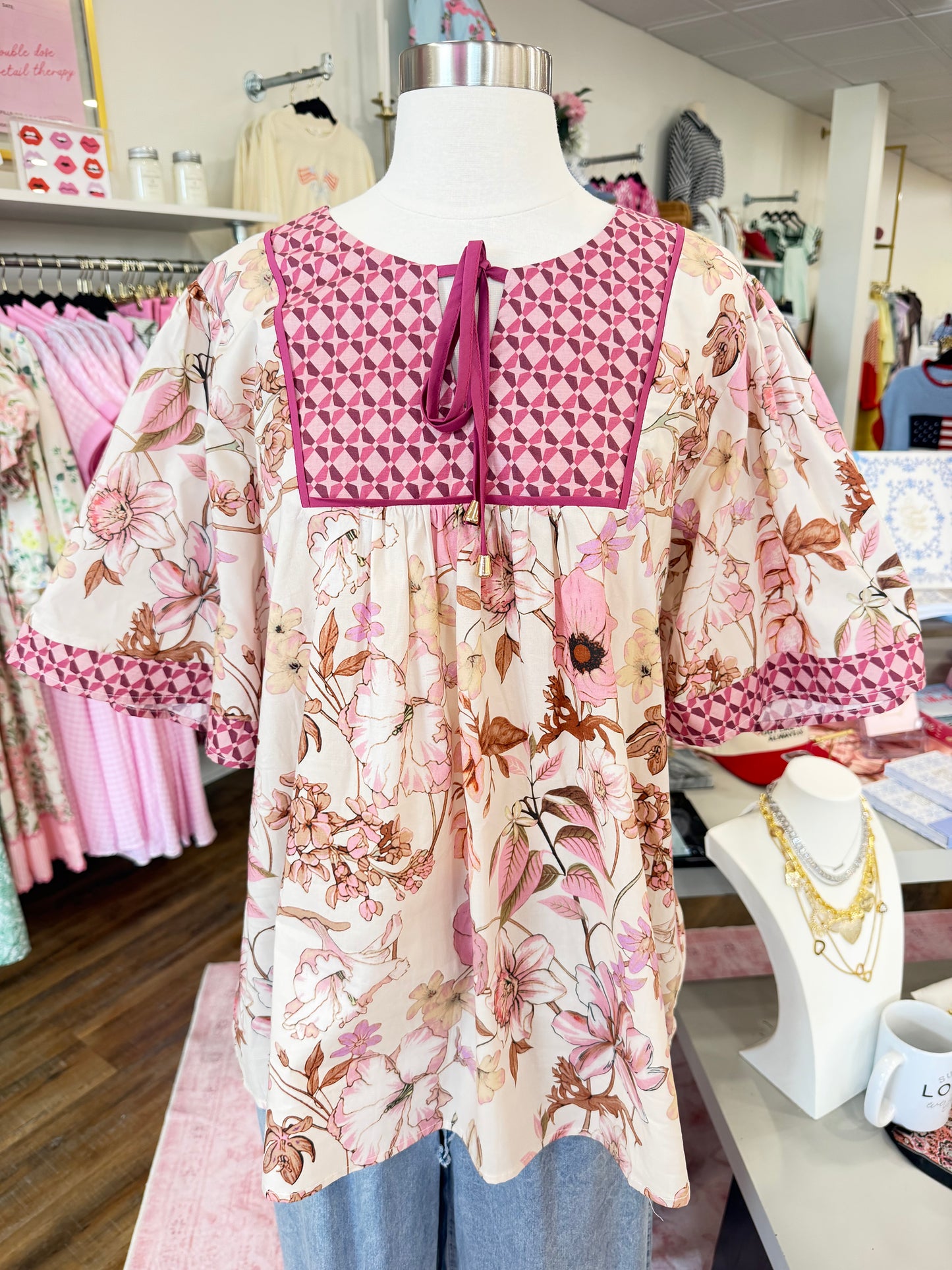 S+S- Plus Rose Top