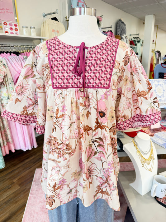 S+S- Plus Rose Top