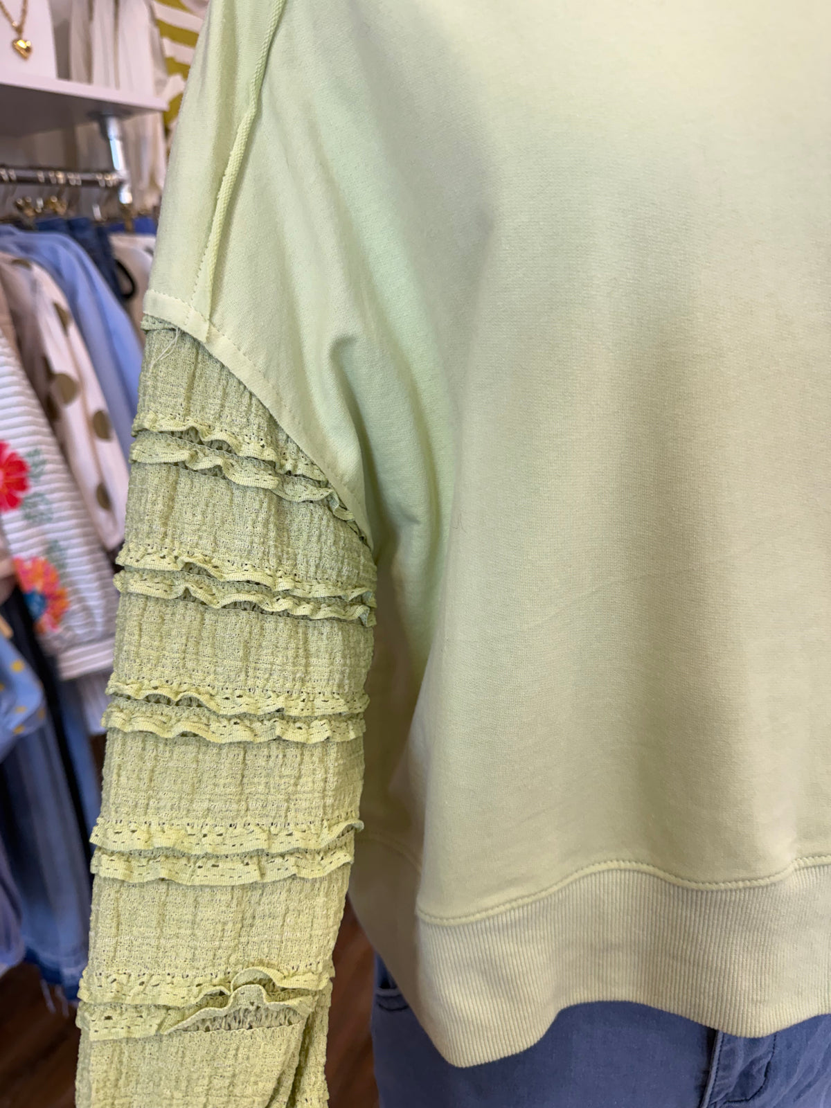 Oddi- Apple Green Sweatshirt Top
