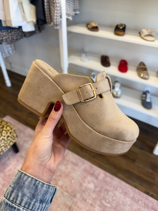 PD- Sand Suede Wedges