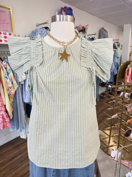 Oddi- Aloe Solid Striped Blouse