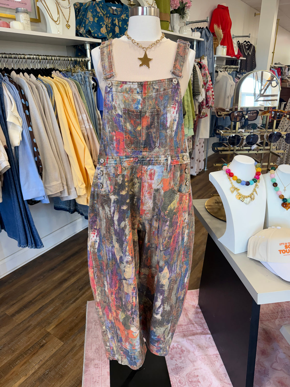 D&D- Multicolor Barrel Overalls