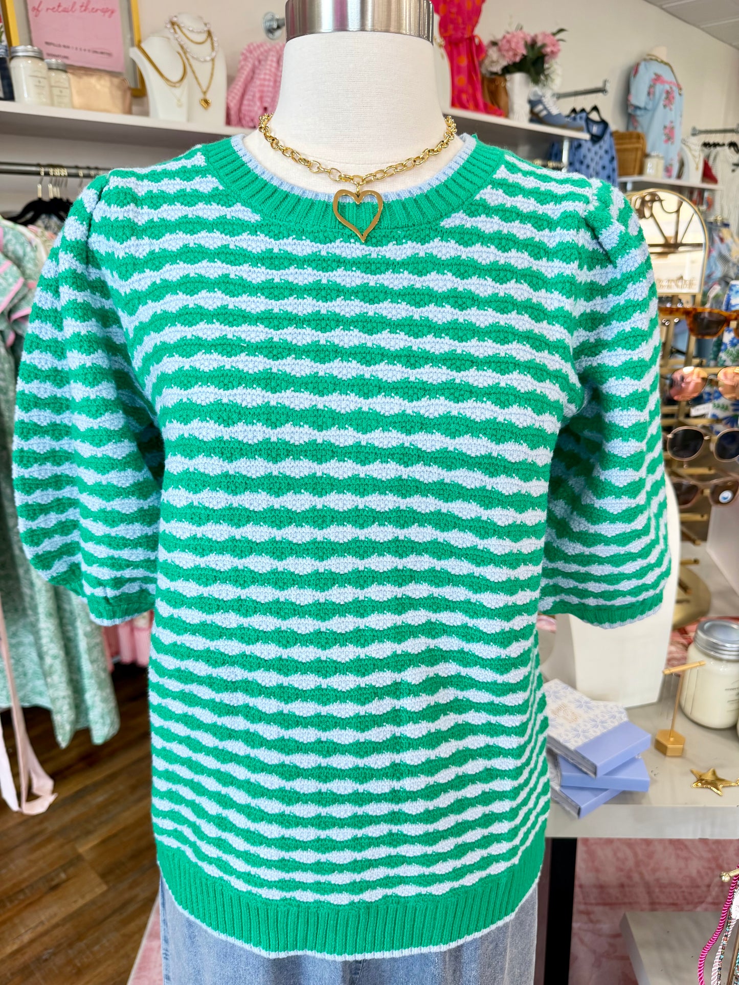 MS- Blue Green Sweater