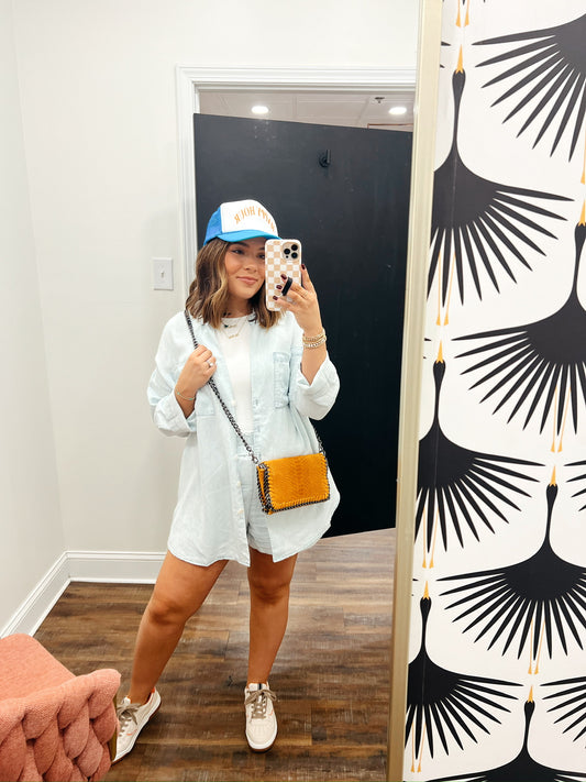 Show Me Your Mumu Weekday Button Up - Light Chambray