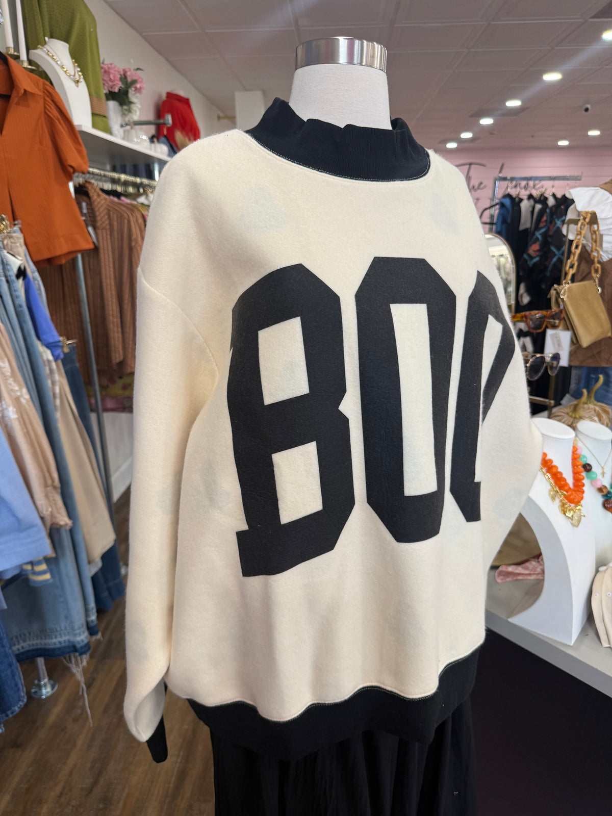 PL- Boo Reversible Mockneck