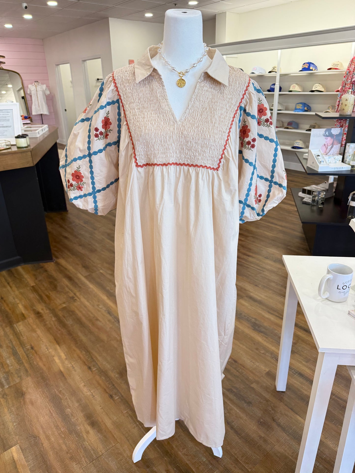Oddi- Cream Cotton Poplin Dress