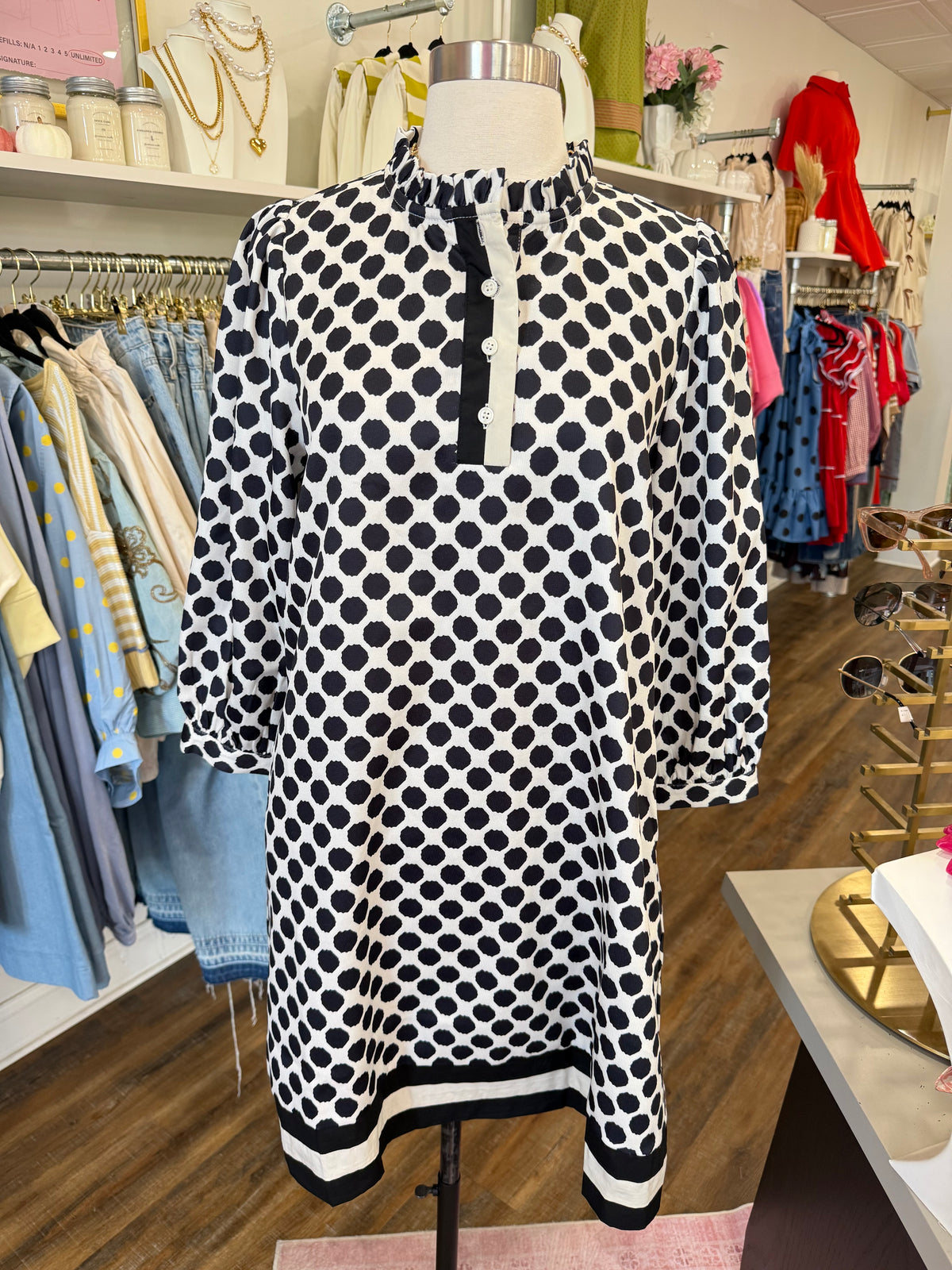 Oddi- Polka Dot Combo Dress