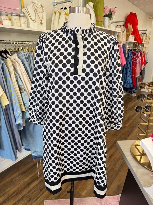 Oddi- Polka Dot Combo Dress