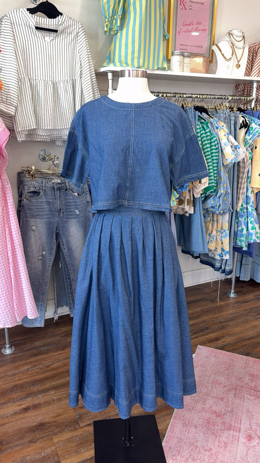 BP- Denim Skirt Set