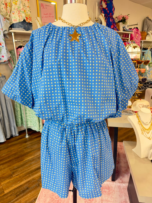 Glam- Blue Bubble Dot Set