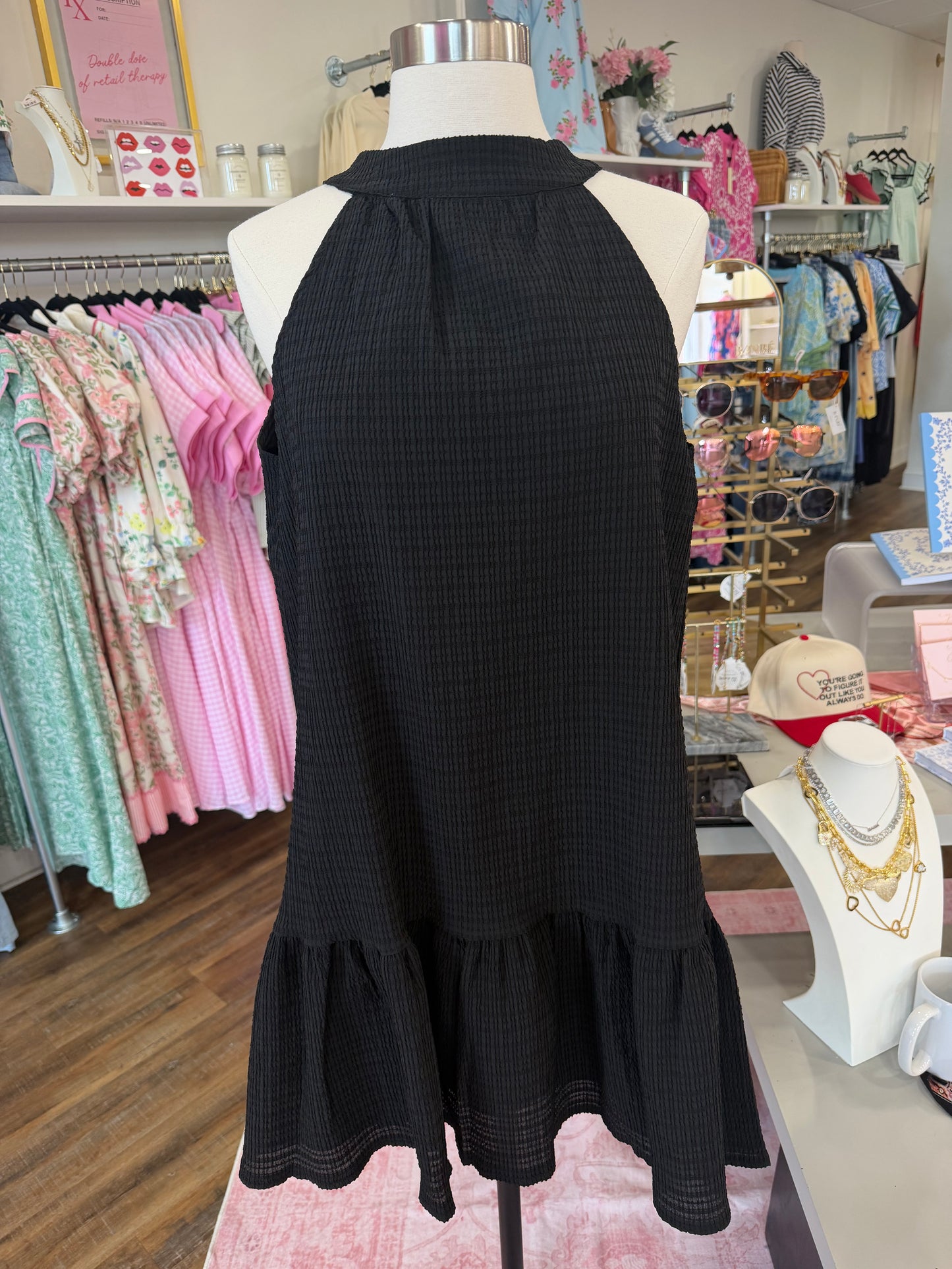 Glam- Black Mini Dress