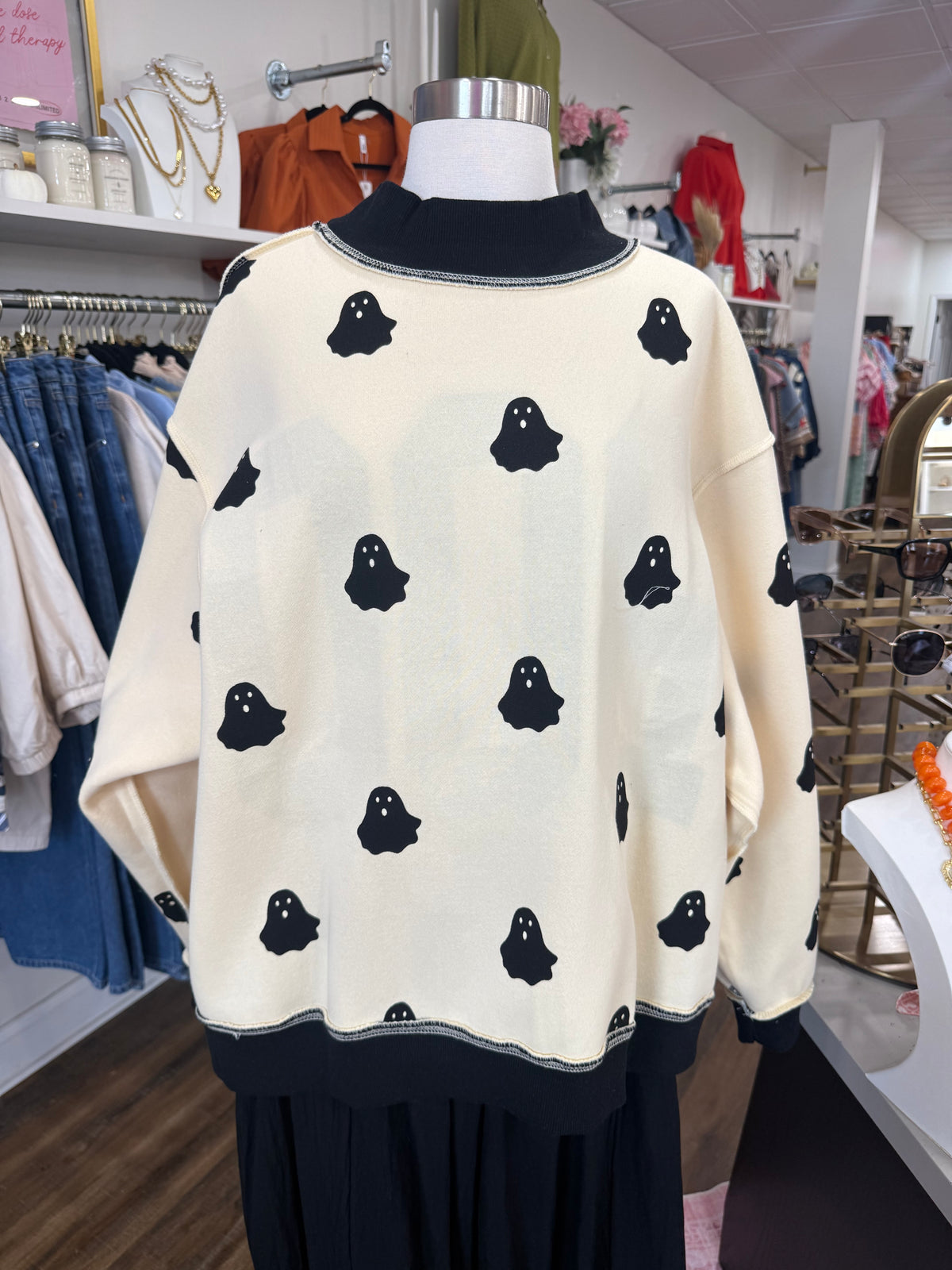 PL- Boo Reversible Mockneck