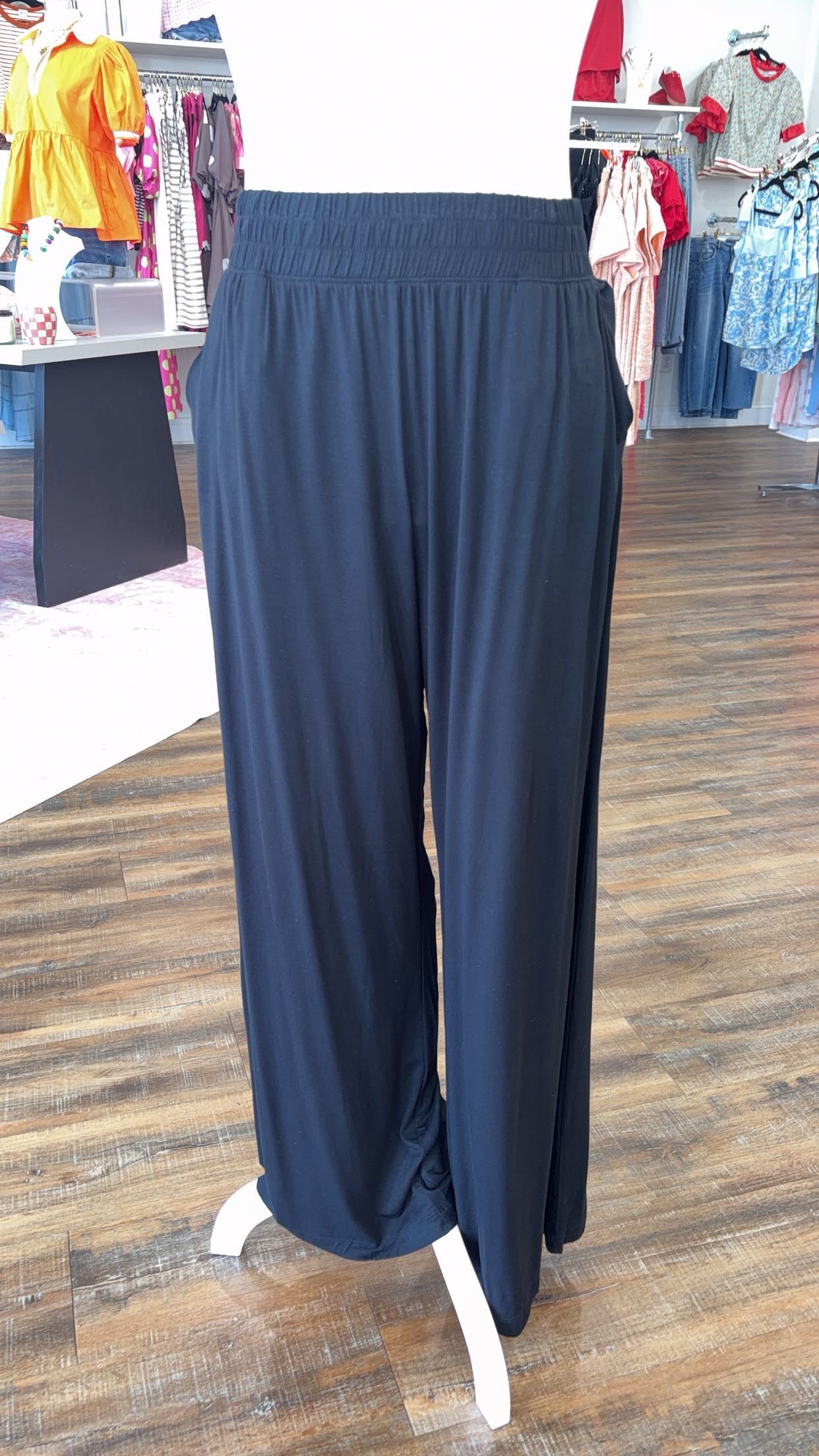 RM- Plus Black Wide Leg Pants
