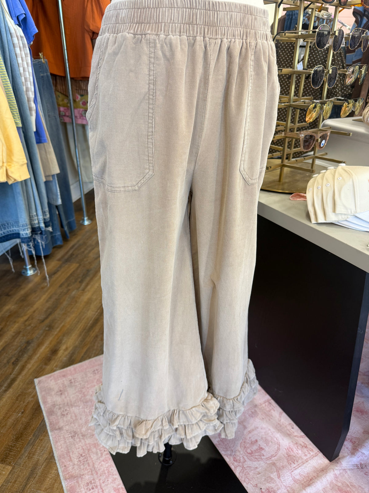 ES- Khaki Ruffle Pants